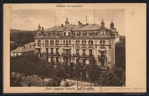 AK Bad Nauheim, Hotel Augusta Viktoria, Südfront in der Lindenstrasse