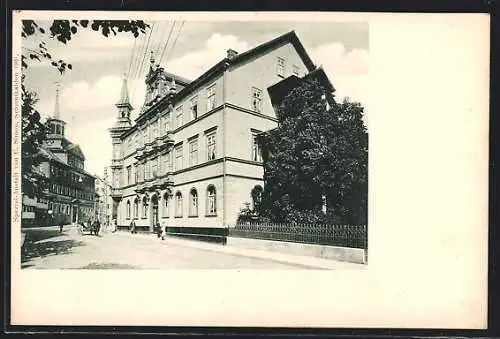 AK Schmalkalden, Strasse am Feierabendheim, Ansicht vom Haus