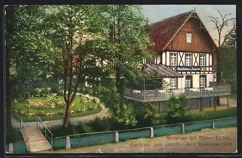 AK Neuweier bei Baden-Baden, Gasthaus zum Lamm, Bes. Hermann Graf