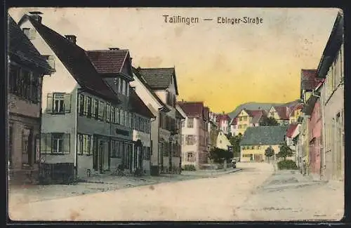 AK Tailfingen / Ebingen, Abendstimmung in der Ebinger Strasse