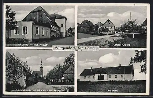 AK Wittgendorf /Zittau, Gasthof Prinz Friedrich August, Bes. G. Ernst, HJ.-Heim