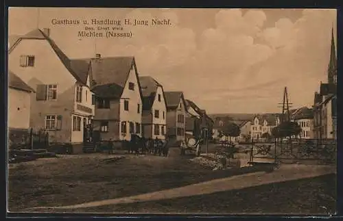 AK Miehlen /Nassau, Gasthaus u. Handlung H. Jung Nachf.