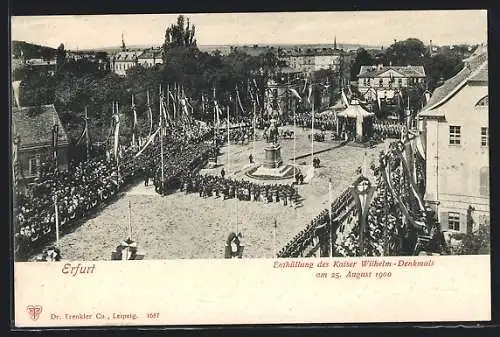 AK Erfurt, Enthüllung des Kaiser Wilhelm-Denkmals 1900
