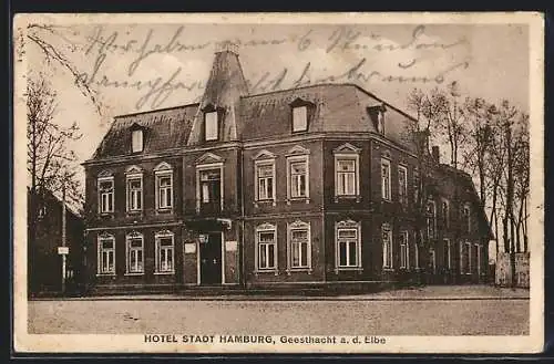 AK Geesthacht a. d. Elbe, Das Hotel Stadt Hamburg, Inh. Jul. Schmahl