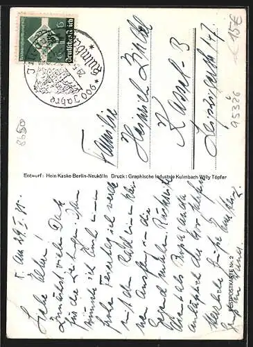 Künstler-AK Kulmbach, 900 Jahrfeier der Stadt, 800 Jahrfeier der Plassenburg, Festpostkarte