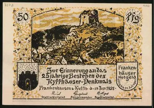 Notgeld Frankenhausen a. Kyffh. 1921, 50 Pfennig, Germanisches Opferfest