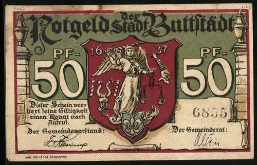 Notgeld Buttstädt, 50 Pfennig, Des Stadtrats Garküche