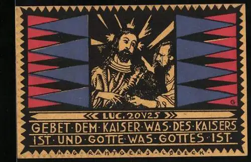 Notgeld Lübeck 1921, 50 Pfennig, Münzen für den Kaiser