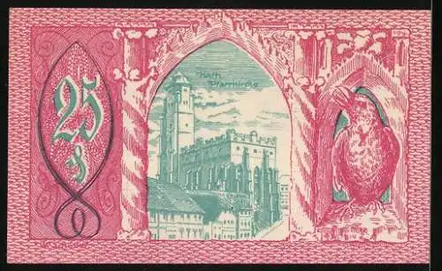 Notgeld Patschkau 1921, 25 Pfennig, Katholische Kirche, Stadtwappen