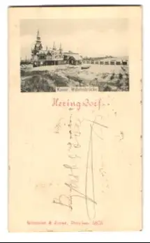 Mini-AK Heringsdorf / Seebad, Kaiser Wilhelmbrücke