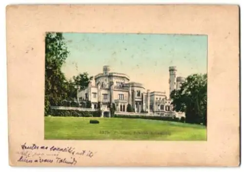 AK Potsdam, Das Schloss Babelsberg, im Passepartout