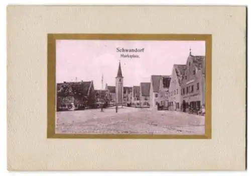 AK Schwandorf / Naab, Gasthof von Fr. Stefan Jahrstorfer am Marktplatz, im Passepartout