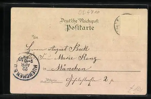 Lithographie Kyffhäuser / Kaiser Wilhelm Denkmal, Reiterstandbild, Kaiser-Wilhelm-Denkmal, Rothenburg