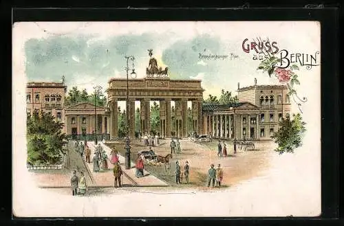 Lithographie Berlin, Brandenburger Tor