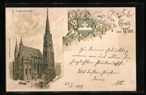 Lithographie Wien, St. Stefanskirche