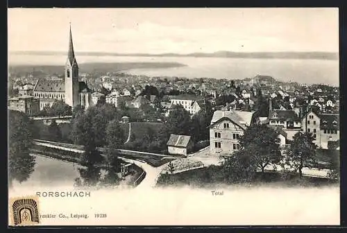 AK Rorschach, Blick über die Dächer