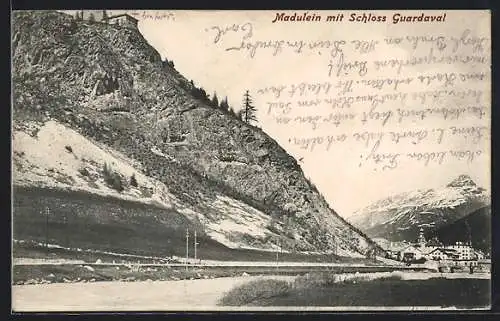 AK Madulein, Ortsansicht mit Schloss Guardaval