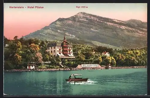 AK Hertenstein, Hotel Pilatus gegen den Rigl