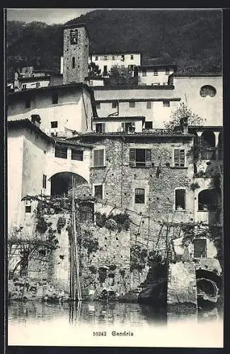 AK Gandria, Teilansicht der Ortschaft