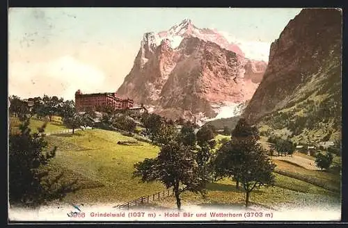 AK Grindelwald, Hotel Bär und Wetterhorn