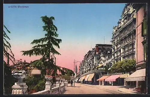 AK Montreux, Promande mit Geschäften