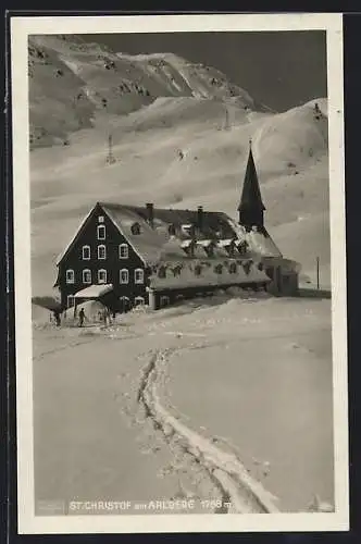 AK St. Christof a. Arlberg, Kirche im Winter