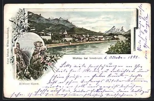 AK Innsbruck, Mühlau, Mühlauer Klamm