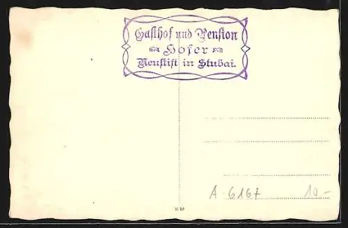AK Neustift im Stubai, Gasthof Hofer