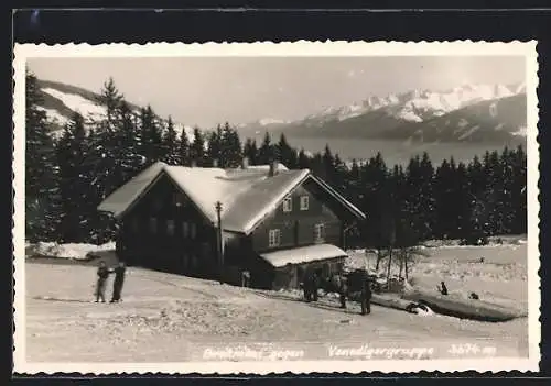 AK Mittersill, Alpengasthof Breitmoos der Familie Schmidinger im Schnee