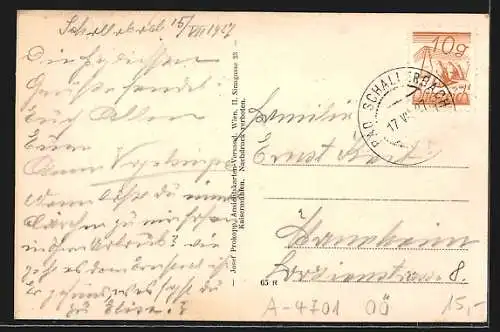 Künstler-AK Bad Schallerbach /Ob.-Oest., Teilansicht