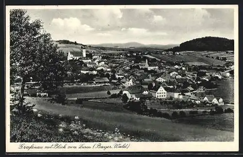 AK Grafenau / bayr. Wald, Ortsansicht mit Blick zum Lusen