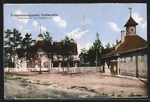 AK Grafenwöhr, Gruppenübungsplatz, Militärgasthof und Hauptwache