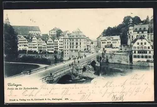 AK Tübingen, Partie an der Neckarbrücke