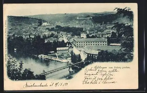 AK Esslingen / Neckar, Ortsansicht vom Eisberg