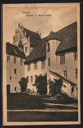 AK Füssen, Hofecke im Hohen Schloss