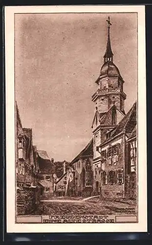 Künstler-AK Freudenstadt, Eine alte Strasse