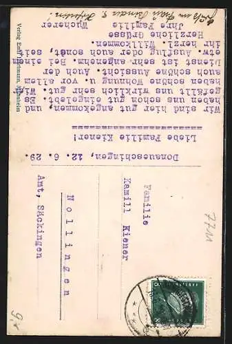 AK Donaueschingen, Strasse zur Stadtkirche