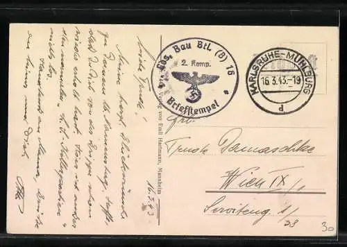 AK Karlsruhe, Schloss Landesmuseum