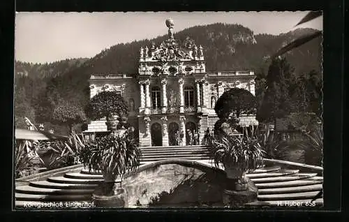 AK Blick auf das Königsschloss Linderhof