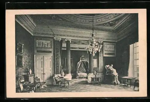 AK Potsdam-Sanssouci, Sterbezimmer Friedrichs des Grossen, Innenansicht