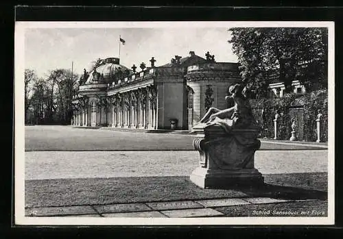 AK Potsdam, Schloss Sanssouci mit Flora