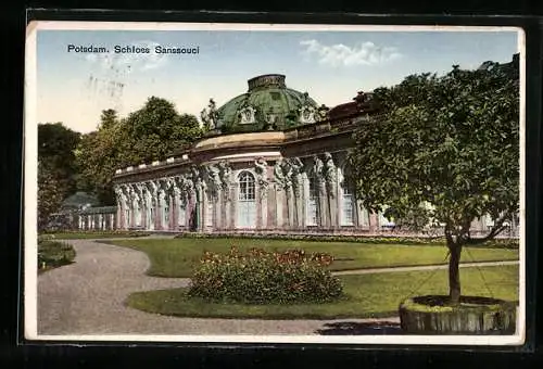 AK Potsdam, Blick zum Schloss Sanssouci