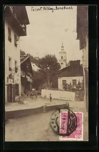 AK Hötting bei Innsbruck, malerischer Winkel im Ort