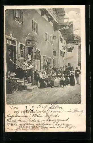 AK Kufstein, Gasthaus Weinstube B. Schicketanz