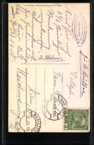 AK Gaming /N.-Oe., Wanderer am Eingang zu den Oetscherhöhlen