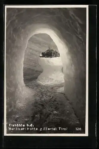 AK Eishöhle bei der Berliner Hütte im Zillertral