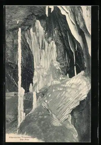 AK Attendorn, Altar in der Tropfsteinhöhle