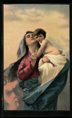Künstler-AK Stengel & Co. Nr. 29825: die Allerreinste, Frau mit Kind