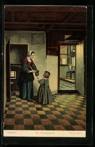 Künstler-AK Stengel & Co. Nr. 29109, Pieter de Hooch: Die Speisekammer