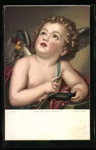 Künstler-AK Amor den Pfeil schleifend